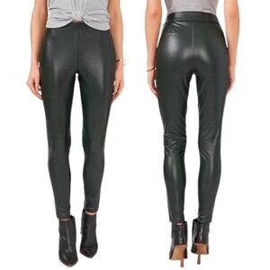 NWT Vince Camuto Faux Leather Pant Leggings Dark Willow Green Size Medium NEW